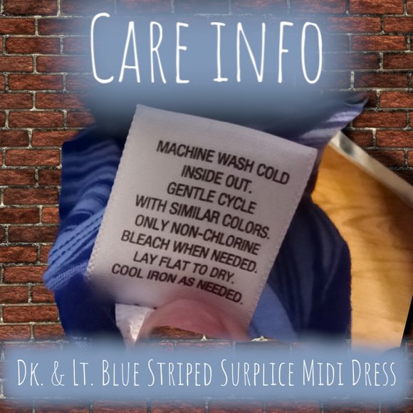 Dark & Light Blue Striped Merona Surplice Midi Dress - Picture 9 of 9